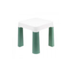Дитячий табурет 0884TXK, біло-зелений, до 75 кг 32 х 32 х 28 см