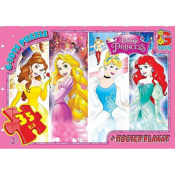 Дитячий пазл класичний "Принцеси Дісней" PD79 постер 35 елементів