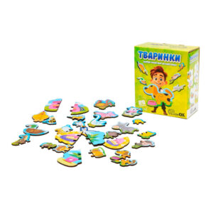 Дерев'яний магнітний пазл "Тваринки" Puz-22930, 35 елементів