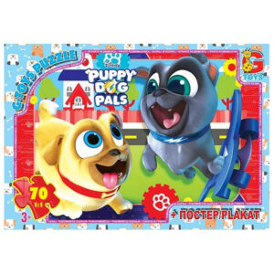 Дитячий пазл "Веселі мопси" MD406 плакат 70 елементів