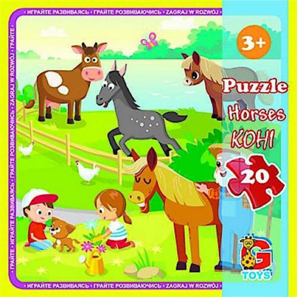 Дитячий пазл "Ферма" LA10, 20 елементів
