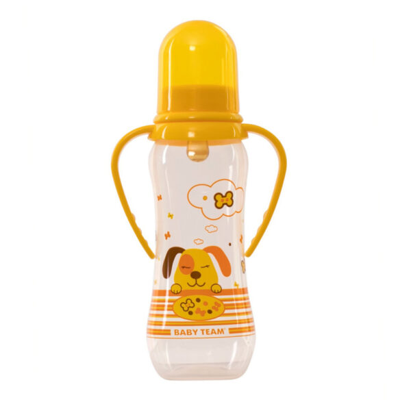 Пляшечка для годування з латексною соскою 1311 помаранчева 250 мл