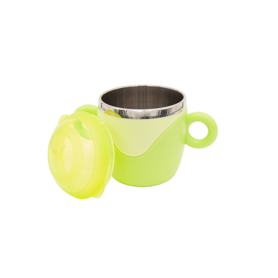 Чашка з кришкою та ручками 6091 з нержавіючої сталі - Зображення 2