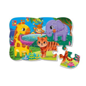 Дитячий м'який магнітний пазл Малюк зможе "Зоопарк" VT3205-90, 12 елементів