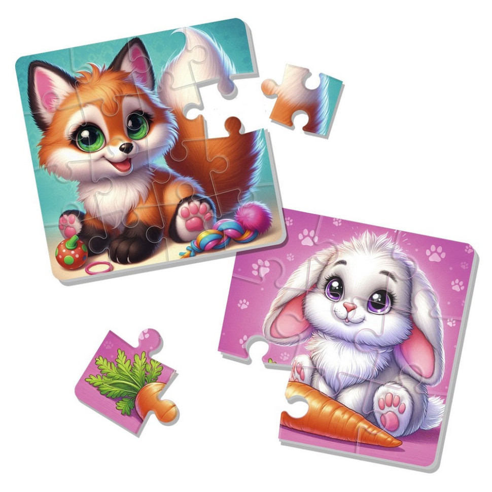 Дитячий м'який пазл "Зайчик та лисичка" VT1102-35, 25 елементів - Зображення 2