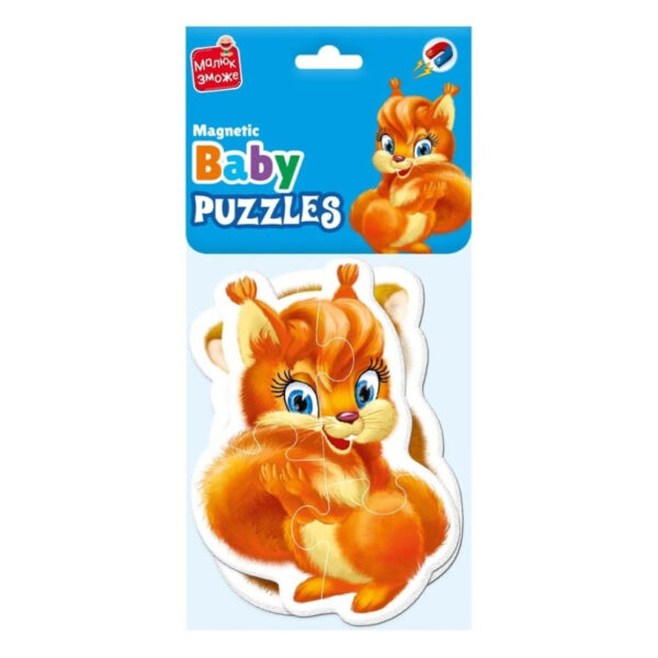 Дитячі магнітні пазли "Пухнастики" VT3208-18, 8 елементів