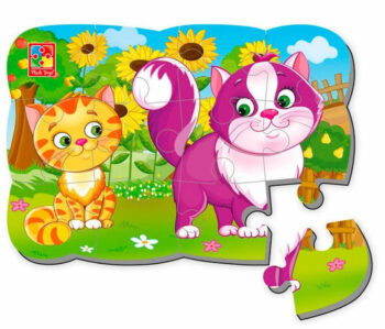 Дитячі пазли на магніті "Котики" А5 VT3205-73, 12 елементів