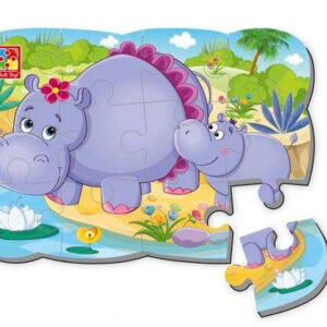 Дитячі пазли на магніті "Бегемотики" А5 VT3205-76, 12 елементів