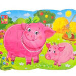 Дитячі пазли на магніті "Свиня і порося" А5 VT3205-77, 12 елементів