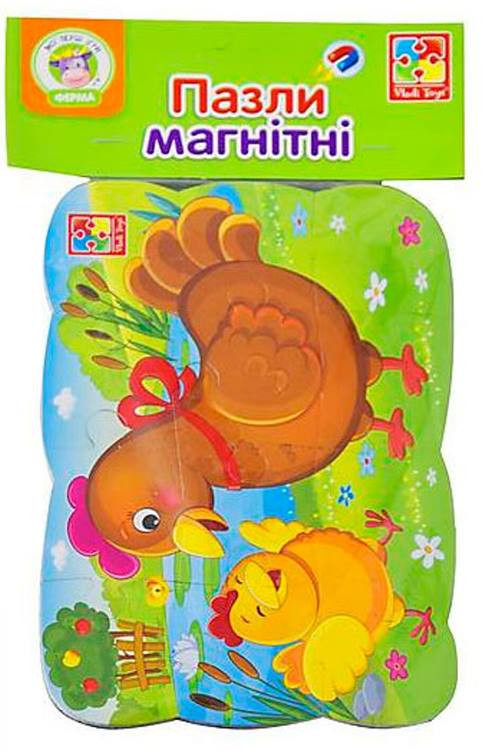 Дитячі пазли на магніті "Курочка і курча" А5 VT3205-78, 12 елементів