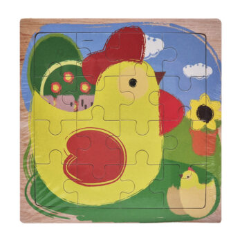 Дерев'яний пазл-вкладиш Курочка з курчам 73260-9, 16 деталей