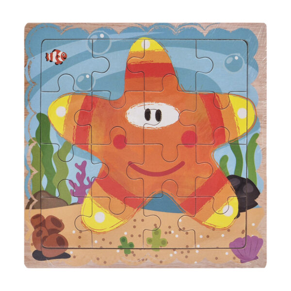 Дерев'яний пазл-вкладиш Морська зірка 73260-18, 16 деталей