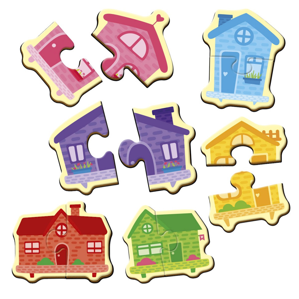 Дитячі магнітні пазли "Кольорові будинки" VT1733-03, 6 картинок - Зображення 3