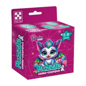 Дитячі пазли з сюрпризом "Кольоровий дракончик" VT8030-05, 180 деталей