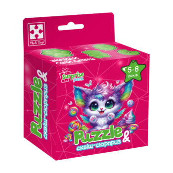 Дитячі пазли з сюрпризом "Кольорове кошеня" VT 8030-12, 180 деталей