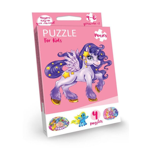 Дитячі розвиваючі пазли "Puzzle For Kids" PFK-05-12, 2 картинки Єдиноріжка