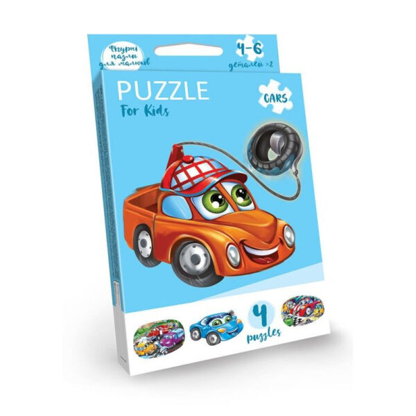 Дитячі розвиваючі пазли "Puzzle For Kids" PFK-05-12, 2 картинки Машинка