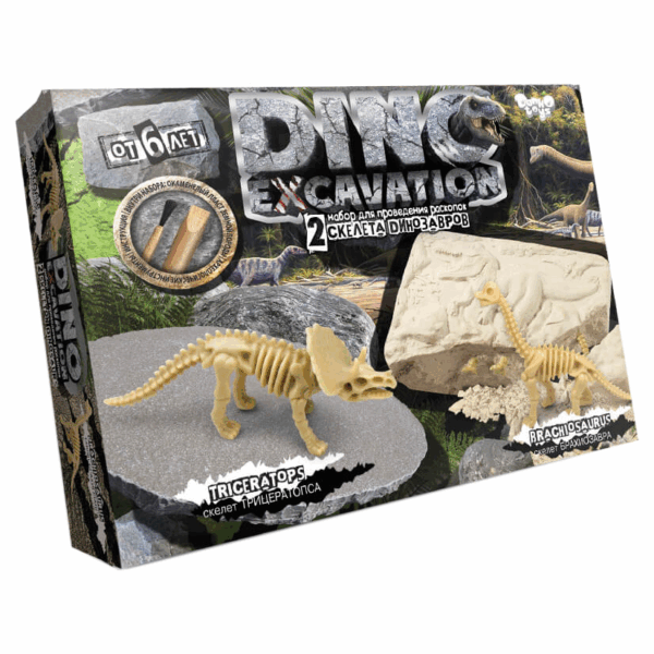 Дитячий набір для проведення розкопок динозаврів DINO EXCAVATION DEX-01  Трицератопс