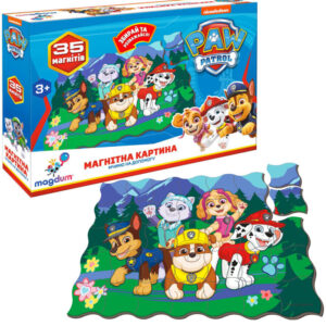 Дитячий набір магнітів Щенячий патруль "Мчимося на допомогу" Magdum ML4034-33