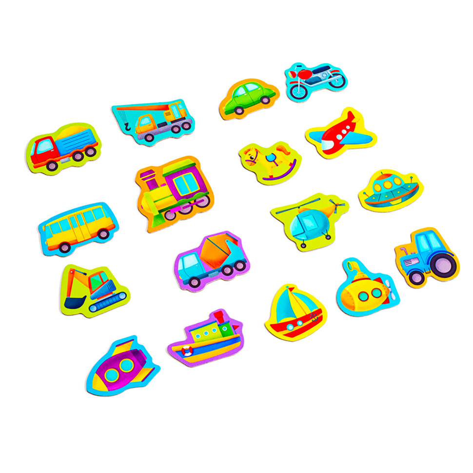 Набір магнітів MAXI "Транспорт" Vladi Toys VT3106-26, 17 шт - Зображення 3