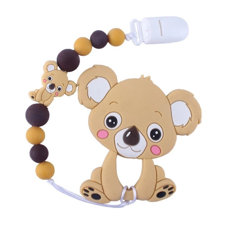 Прорізувач WD210712 Коала силіконове намисто 26 см Коричневий