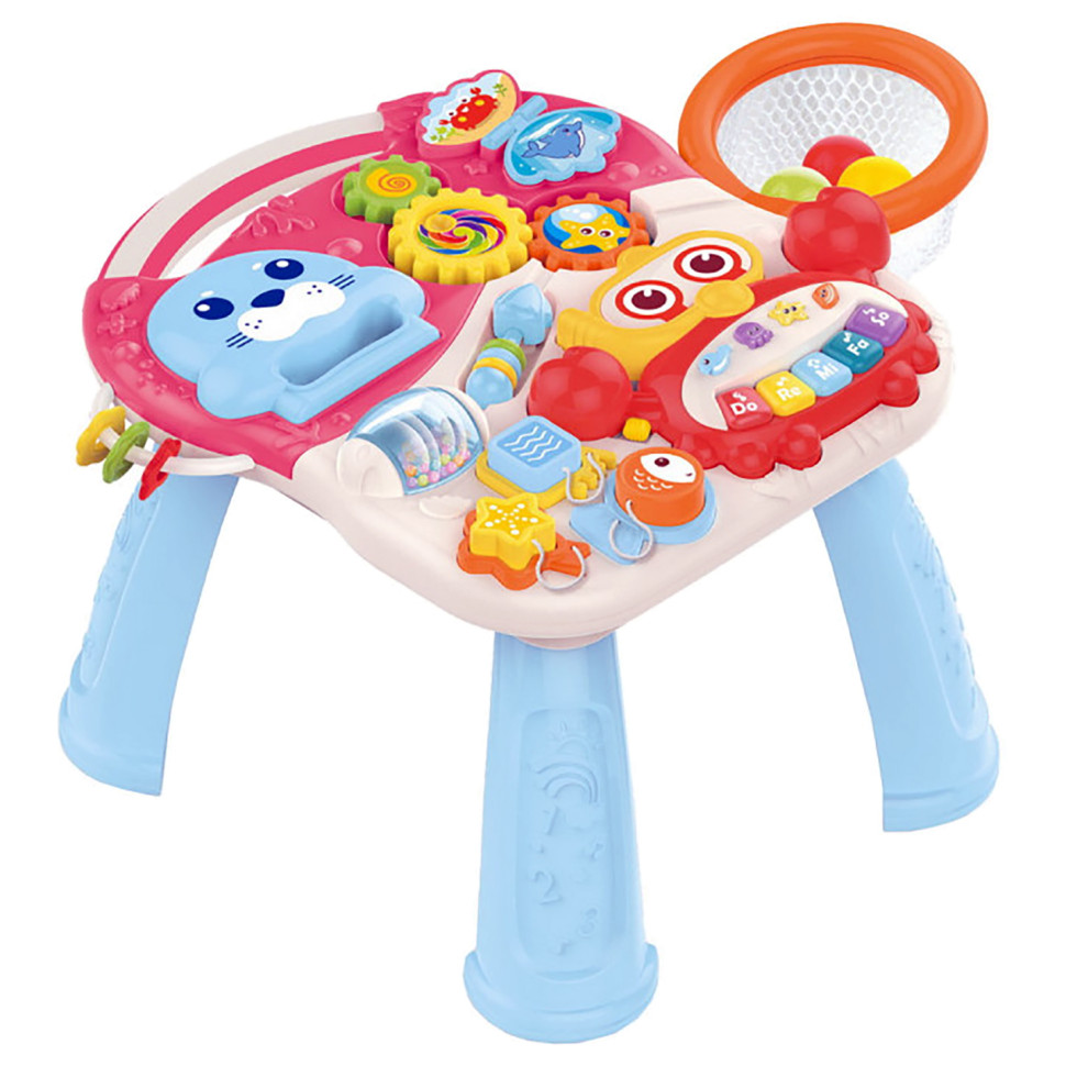 Дитячі ходунки-каталка "Перші кроки 4 в 1" HUANGER HE0827(Pink) музичні - Зображення 5