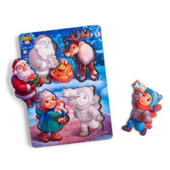 Розвиваючий пазл-вкладиш "Новорічний-2" (ПСД224) PSD224 з фоном