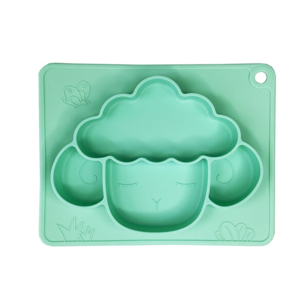 Силіконова тарілка-килимок "Баранчик" MGZ-0125(Turquoise) 18х23 см