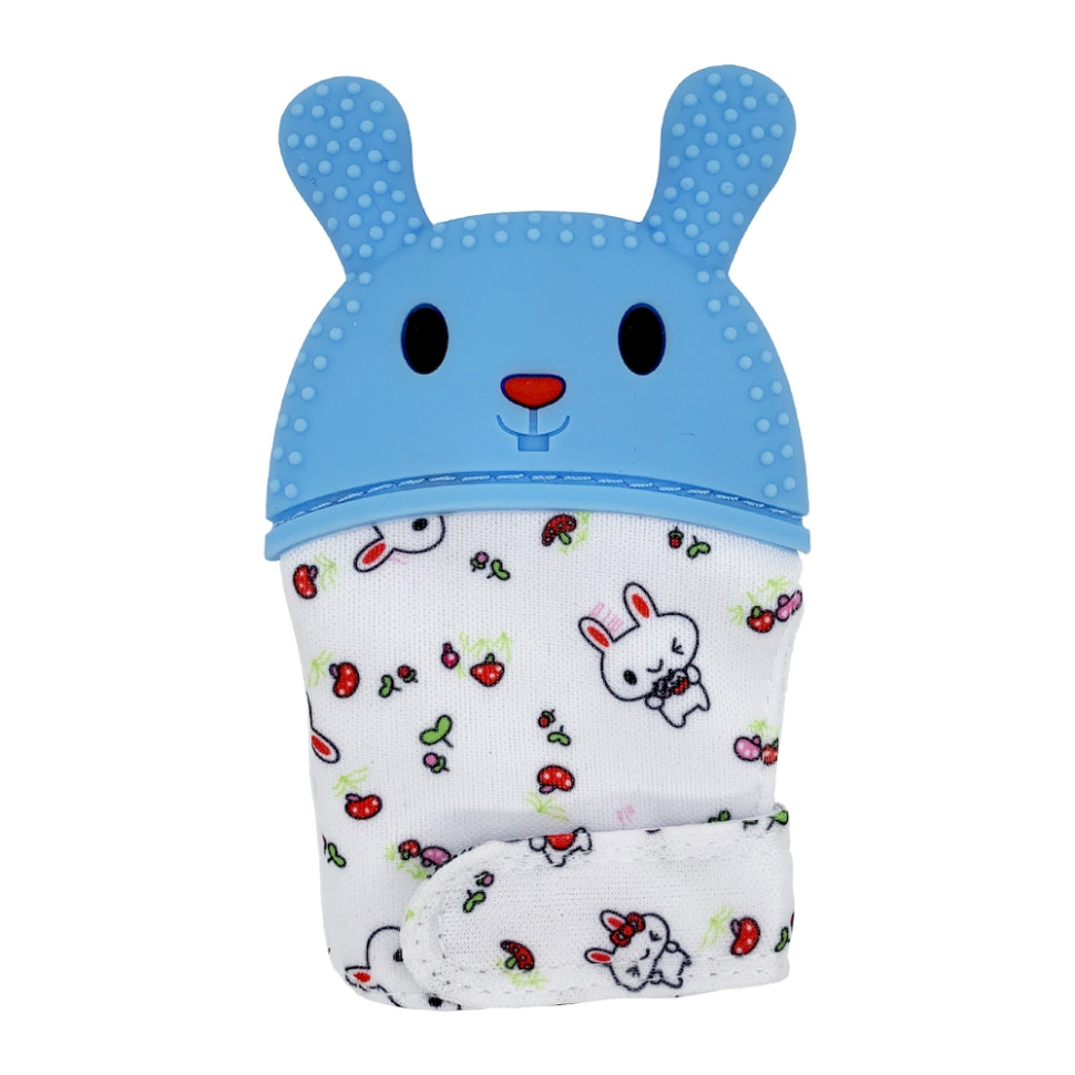 Прорізувач-рукавичка "Зайчик" MGZ-0404 (Blue) на липучці