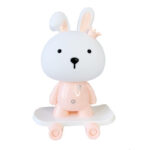 Нічник дитячий «Зайчик на скейті» MGZ-1407(Pink) живлення від USB