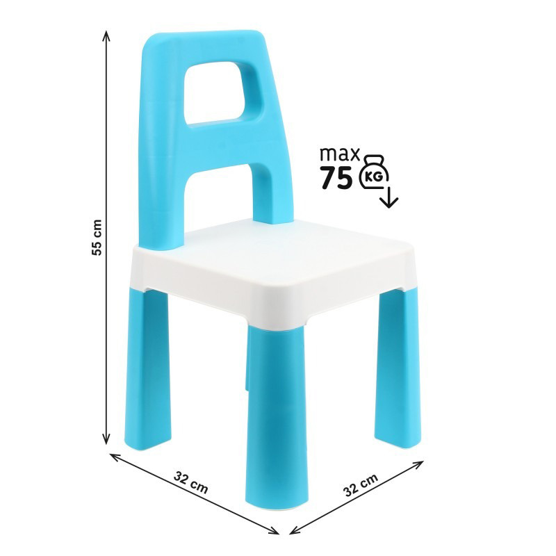 Дитячий стілець "Kids Chair" 9710TXK блакитний, до 75 кг - Зображення 4