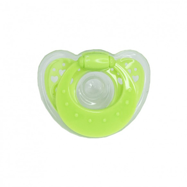 Дитяча силіконова пустушка "Салатове серце" MGZ-0517(Green) кругла - Зображення 2