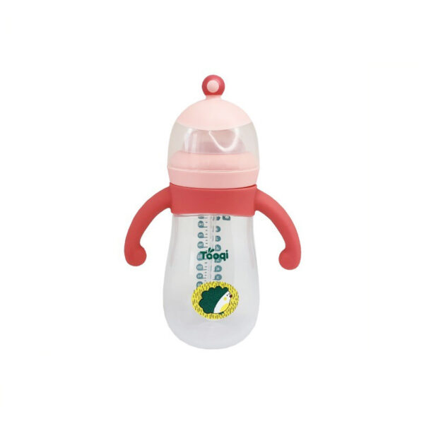 Пляшечка пластикова з силіконовими ручками MGZ-0200(Pink) 260 мл