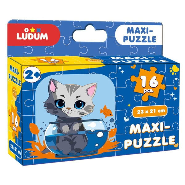 Дитячі пазл "Котик 1" Maxi-Puzzle ME5032-02, 16 елементів 23х21 см