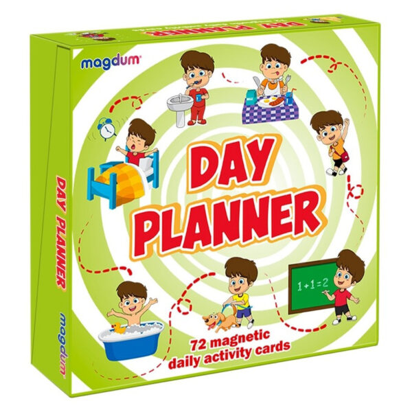 Дитячий розвиваючий набір магнітів "Розпорядок дня" ML4032-03, 72 магнітні фігурки