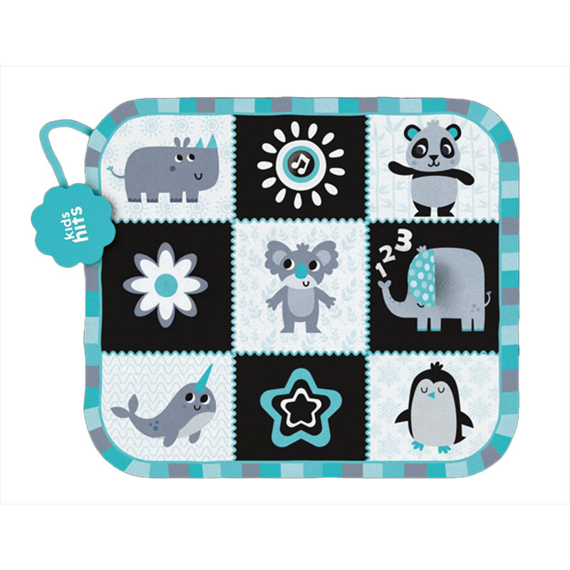 Килимок для малюків KH06/005 тактильні елементи, дзеркало, яскраві стрічки - Зображення 3